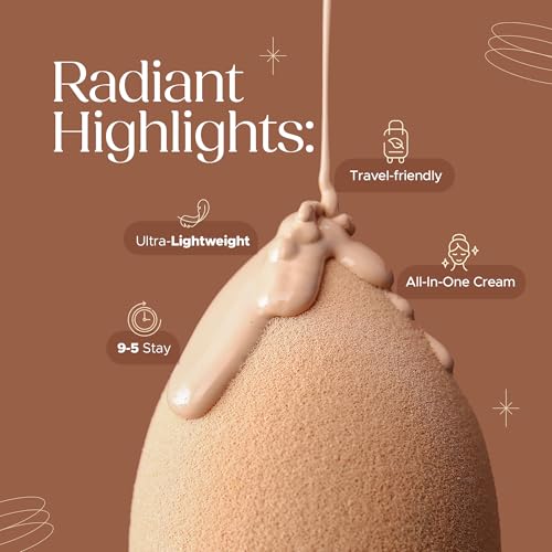 Image of Hilary Rhoda Radiant BB Foundation for Women | 9 to 5 Stay BB Cream | Hides Blemishes & Dark Spots | Blend Easily | Lightweight & Ultra-Creamy Formula | Travel-Friendly & Dewy Finish - 60g (Ivory| Shade 03)