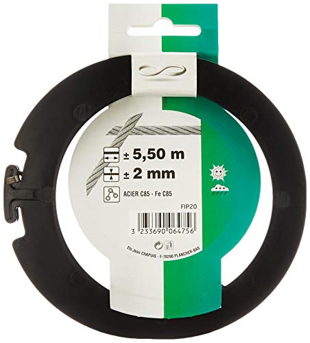 Chapuis FIP20 - Cuerda de piano - Material: acero C85 - Diámetro: 2 milímetros - Longitud: 5, metros - color: Metal, Gris