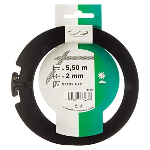 Chapuis FIP20 - Cuerda de piano - Material: acero C85 - Diámetro: 2 milímetros - Longitud: 5, metros - color: Metal, Gris