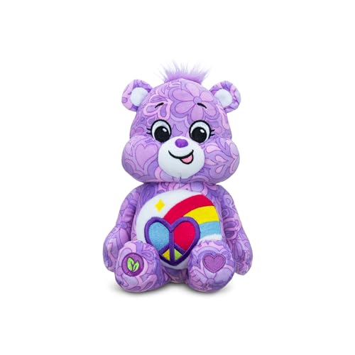 Peluche Care Bears Peaceful Heart Bear pour apaiser les nuits et accompagner les siestes de 22 cm