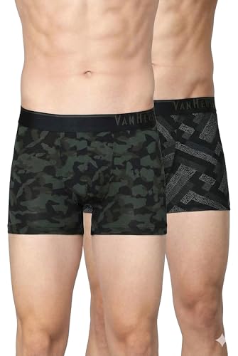Image of Van Heusen Men Trunk | Premium Innerwear | 4 Way Stretch | No Ride Up | Super Soft on Skin - Feels Like Butter | Premimum Handfeel | Modern Prints | Style 30048 | Available in Pack of 1 & 2