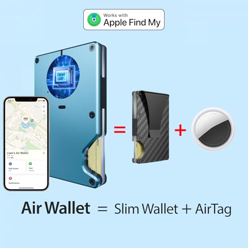 Air Wallet for Men with Built-in AirTag Chip, Works with Apple Find My (iOS Only), Track Your Wallets, Slim Minimalist Wallets for Men, RFID Wallet for Men, Credit Card Holder (Fluorescent Green)2