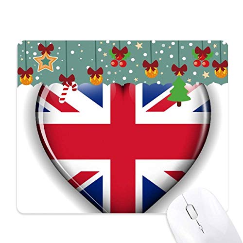 Alfombrilla de ratón bandera británica corazón para decorar tu zona de estudio