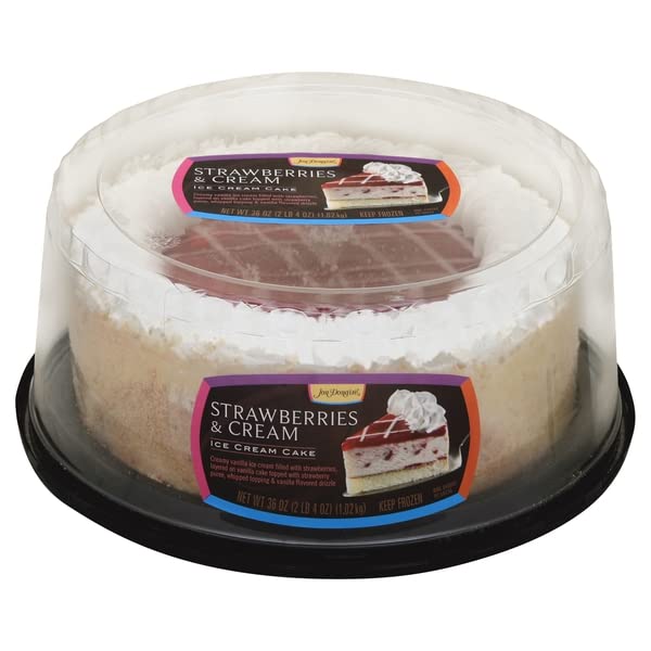 Jon Donaire Strawberries N Cream Ice Cream Cake, 40 oz