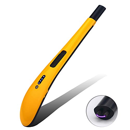 Traioy Candle Lighter Plasma Arc Long Lighter USB Rechargeable with Battery Indicator Flameless