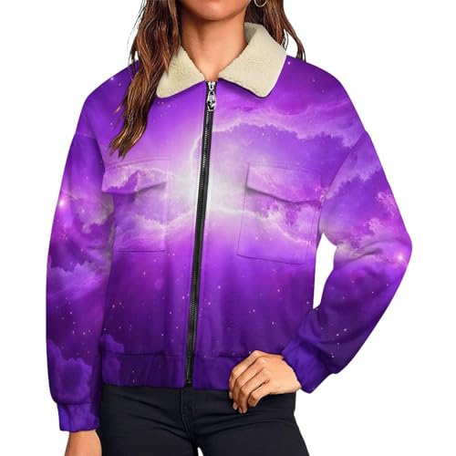 Chaqueta de forro polar para mujer ideal para tardes frías de invierno en casa o paseos