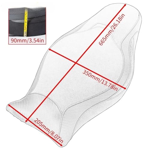 Cojín asiento MT09 para evitar fatiga: almohadilla sillín de 2 piezas 4