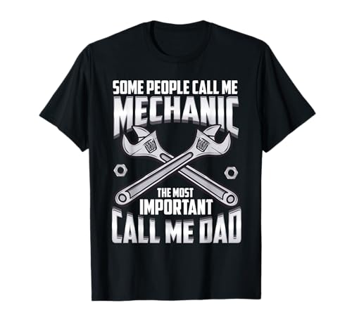 Mechanic Dad Mechanics Fathers Day Dads Camiseta