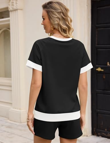 LOMON Two Piece Short Set for Women Matching Sets Women Clothing Summer Travel Outfits for Womens 2 Piece Sets Black S by LOMON - Used condition - Image 6