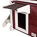 Petsfit Outdoor Cat House with Escape Door for Feral Cats Weatherproof, 2 Story Wooden Kitten Condo with Waterproof Roof & Stairs