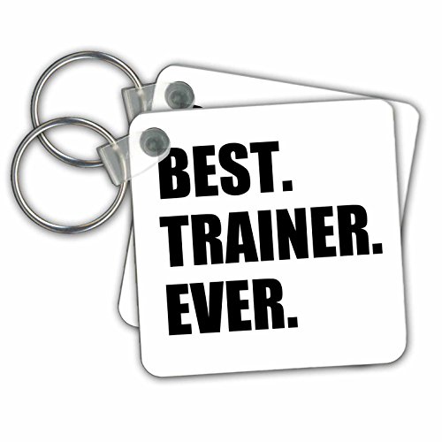 Meilleur Trainer porte-clés texte noir lot de 2 travaux de formation cadeau