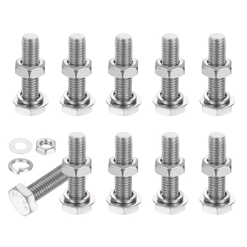 Pernos M10 x 45 mm de acero inoxidable para fijaciones firmes y montaje seguro