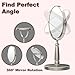 Deco Brothers Vanity Mirror with Stand 5.65-Inch Double Sided, 8X Magnification, Nickel