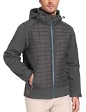 Little Donkey Andy Men's Lightweight Insulated Hybrid Jacket for Hiking Running Ski Thermal Warm with...