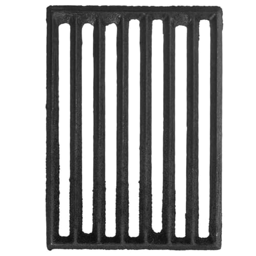 IDEANATEGRATE Rejilla Parrilla Rectangular Negra de Hierro Resistente de Alta Temperatura para Cocinar Carnes y Alimentos al Fuego para Barbacoa Exterior E Interior