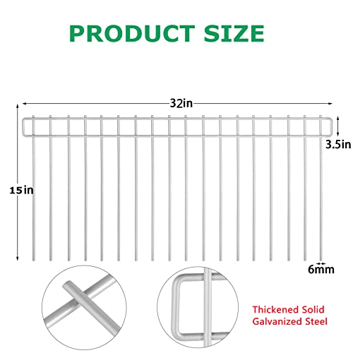Tmee Animal Barrier Fence 15In X 32In No Dig Metal Garden Fence Border Panel For Dog Rabbit Pet Landscape Edging Ground Defense Rustproof Galvanized Steel For Outdoor Patio Lawn,10 Pack #TOP1