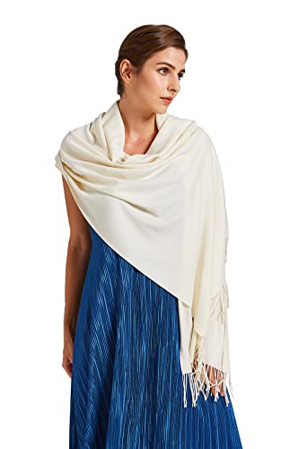 VaneriHome Schal Damen Frühling Herbst einfarbig mit Quaste Elegante Stola...