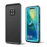 Michgold Compatible for Huawei Mate 20 Pro Case Waterproof Shockproof Full Body Heavy Duty Protection with Built-in Screen Protector (Blue)