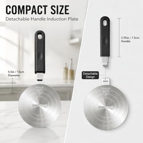 Image of 5.5 INCH Stainless Steel Detachable Induction Plate Adapter for Moka Pot