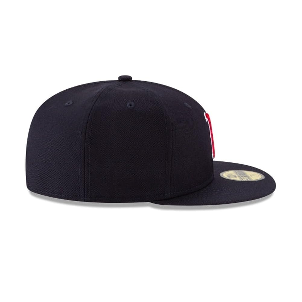 New Era MLB 59FIFTY Boston Red Sox Baseballmütze aus Wolle, marineblau, Team-Farbe, authentische Kollektion, auf Feld-Baseballmütze