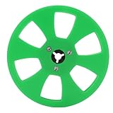 Asixxsix 1/4 Inch 5 Inch Empty Tape Reel, ABS Replacement for TEAC Reel to Tape Players, with 6 Holes Takeup Empty Sound for Open Sound Deck (Green)