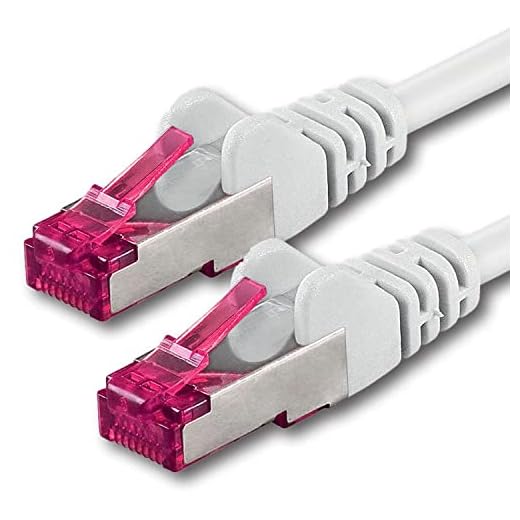 15m - vit - 1 stycke - nätverkskabel CAT6a (10Gb / s) S-FTP CAT 6a LAN-kabel - GHMT-certifierad PIMF 500 MHz kompatibel med CAT 5e CAT 6 CAT7 för switchar, routrar, modem, internet