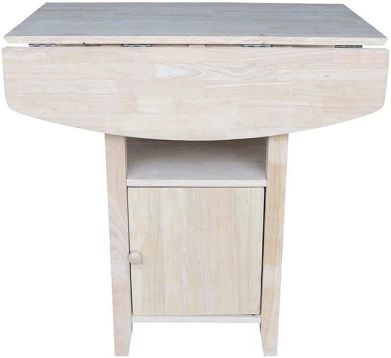 IC INTERNATIONAL CONCEPTS Dual Drop Leaf Bistro Table - Bar Height - with Storage