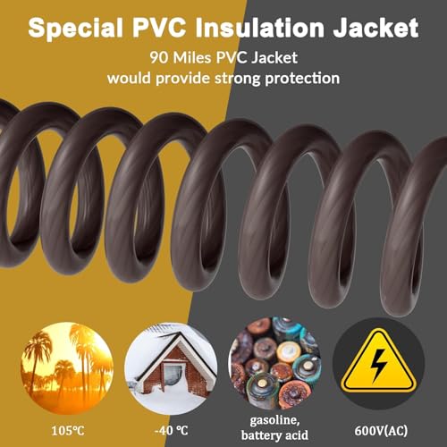 Cable calibre 4 AWG flexible de 20 pies para altavoz marino solar y audio de coche 3