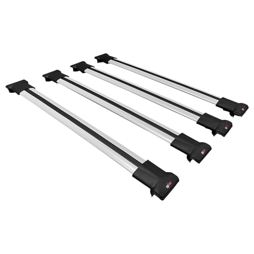 Barres de toit pour Volkswagen Multivan T5 2003-2015 en aluminium gris kit de 4 barres