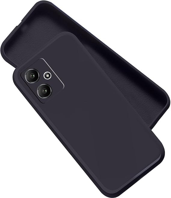 Image of A rtistque Liquid Silicone Back Cover Case for Mi Redmi 13C 5G / Poco M6 5G Shockproof TPU Soft Flexible with Camera Protection - Black