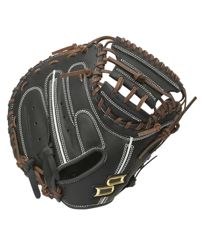 エスエスケイ SSK 少年軟式プロエッジアドヴァンスド Bタイプ 捕手用 軟式 野球 ジュニア JR グローブ ミット 24SS(AJBM124) 9040ブラック×ブラウン L右投げ