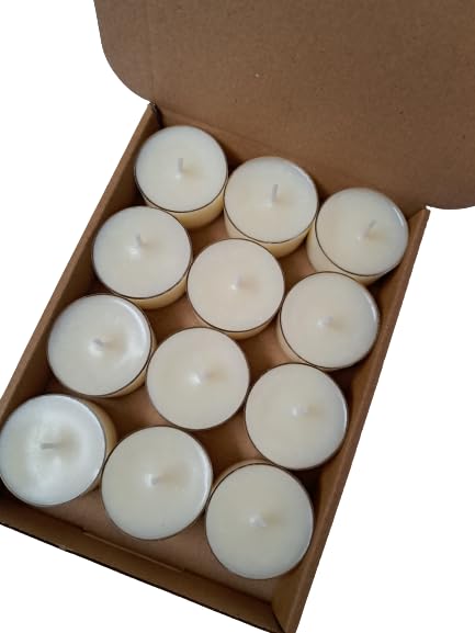 Scented Tea Light Candles 12 Per Box Made With Soy Wax (Fresh Linen) — image 1