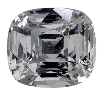 TRINETRA GEMS STONE 6 Carat 6.50 Ratti Safed Pukhraj Stone Ceylon Wearing For Making Jewellery Purpose Natural Precious Earthmine White Sapphire Gemstone Original Certified By Lab For Men And Women