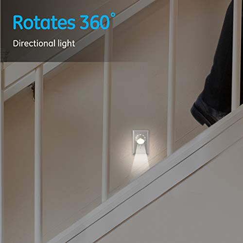 Image of GE Rotating Plug in Night Light, Home Decor, Apartment Essentials, LED Lights for Bedroom, Ambient Lighting, Dusk to Dawn Sensor, Nightlight, Bathroom, Dorm Room, 2 Pack 50331