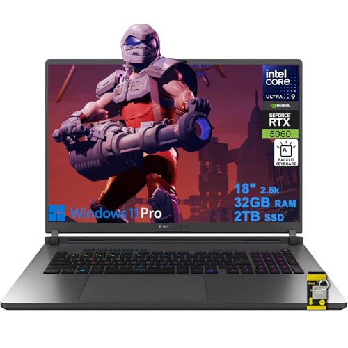 Image of ASUS ROG Strix G18 G815 Gaming AI Laptop 18 inch 2560x1600 240Hz Intel 24-core Ultra 9 275HX 32GB DDR5 2TB SSD GeForce RTX 5060 GDDR7 (Up to 572 AI Tops) RGB Backlit Thunderbolt WiFi7 Win11Pro ICP Hub