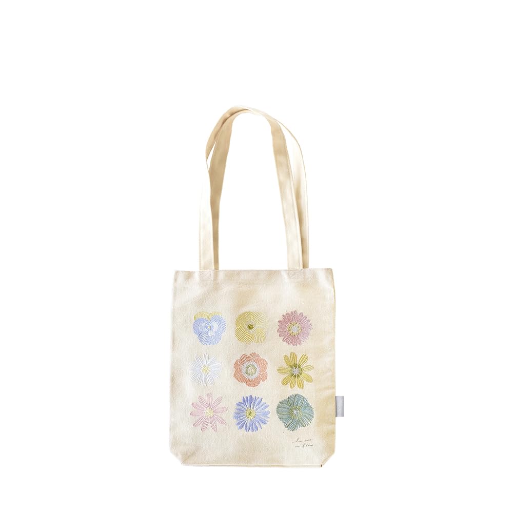 Amazon | [§y∞YAGISEI] 刺繍トートバッグ小 押花柄 26×4×30.5
