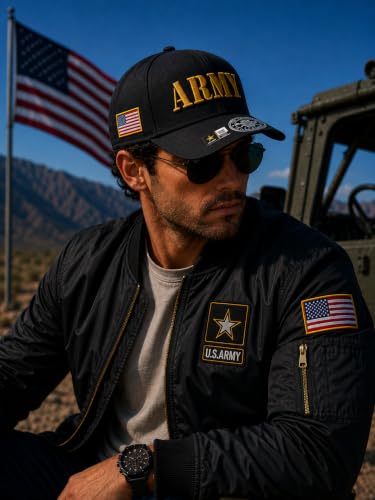 Image of US Army Veteran Hat for Men - Officially Licensed Military Baseball Cap, Gift for Veterans