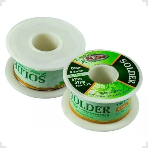 Fio De Solda Estanho Carretel Profissional Yaxun 0.3mm 63sn 37pb Fluxo De Solda 12%