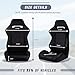 2 Pieces Universal Racing Seats with Dual Lock Sliders, 1 Pair PVC Leather Bucket Seats for Cars, Adjustable Car Seats, Driver and Passenger Side (Black 12)