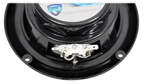 Image of Rockville MS525B Pairs 5.25 inch 2-Way 400W Peak /200W RMS 4-Ohm Waterproof Marine Boat Speakers, Polypropylene Cone, Anti-UV ABS Grill, Black Finish, 2-Piece