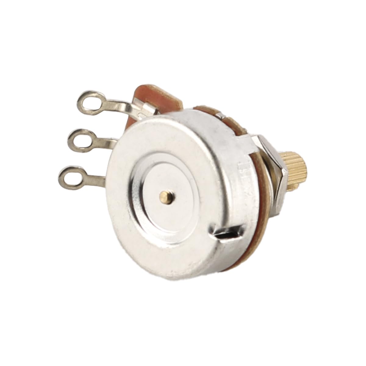 Sarini Short Brass Shaft Control Pots A500K Taper Potentiometers 24 Spline Split Shaft D3/8" for Electric Guitar Volume Tone Control Replacement Parts Potentiometers - Image 4