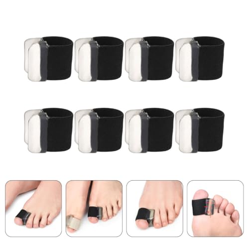 MOTHNUR Bunion Separators 4 Pairs Black Large Spacers Foot Care Supplies Comfortable Breathable Dividers and Hallux Valgus