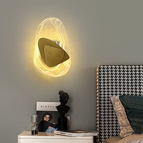 Lámpara de pared de cristal interior moderna con luz LED sala 2