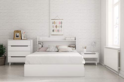 Nexera , White Full Size 3-Drawer Storage Bed, #TOP6