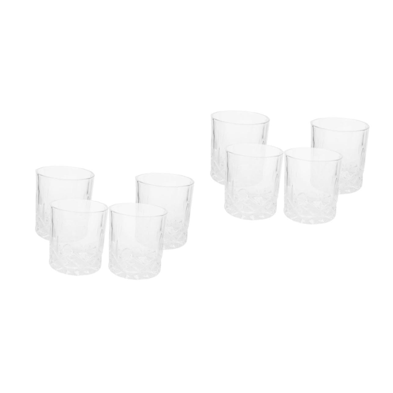 Cabilock 2 Juegos Vaso De Whisky Bar Botellas De Agua Cóctel Vasos De Whisky Únicos Vaso Vasos Para Copa De Vino Taza De De Escritorio Vidrio Transparent 4 Uds * 2