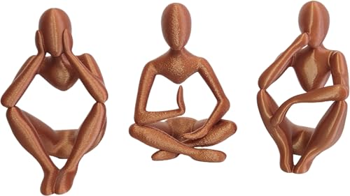 Est&aacute;tuas Esculturas 3 Pensadores Decora&ccedil;&atilde;o Sala Escrit&oacute;rio Cobre