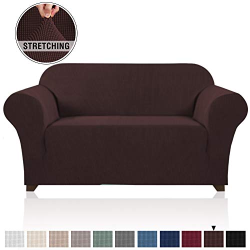 Stretch Sofa Slipcover 1 Piece Sofa Cover for 2 Cushion Couch Furniture Protector/Cover