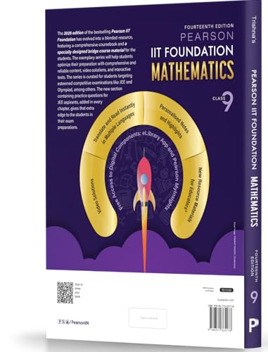 Image of Pearson'26 IIT Foundation Math Class 9|For JEE, NSO & Olympiad Exams| JEE Practice Questions|Free 14 Online Assessments,43 Video Solutions, 14 work sheets & Tests via Pearson MyInsights & elibrary