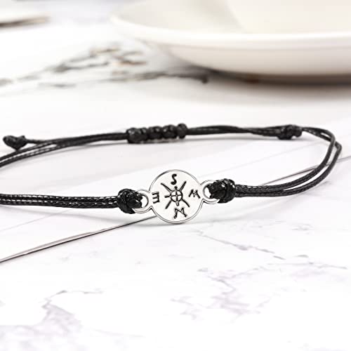 Gbtbys 5Pcs Graduation Bracelet Gifts For Her Him, 2023 The Adventure Begins, Graduate Compass College High School Inspirational Gifts For Women Girls #TOP1