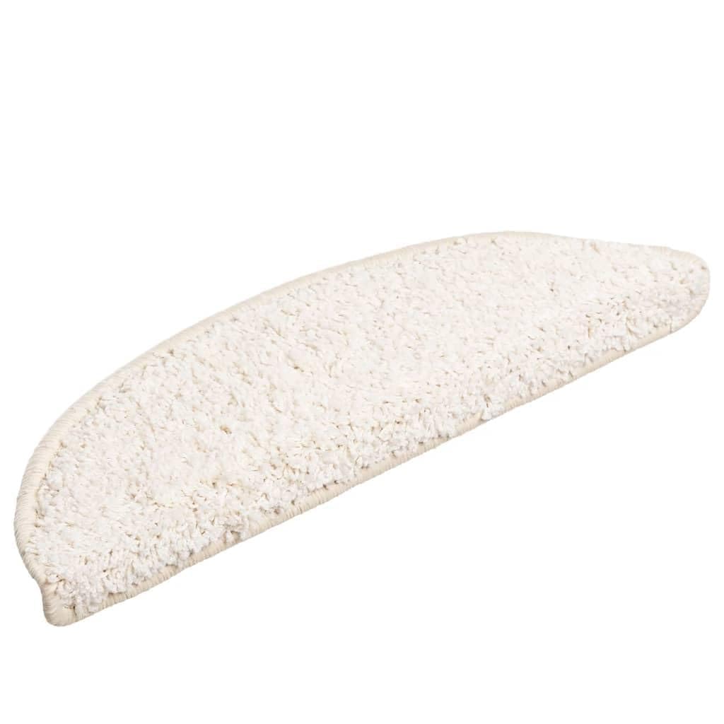 Mata schodowa 20 sztuk 56 x 17 x 3 cm biała półokrągła